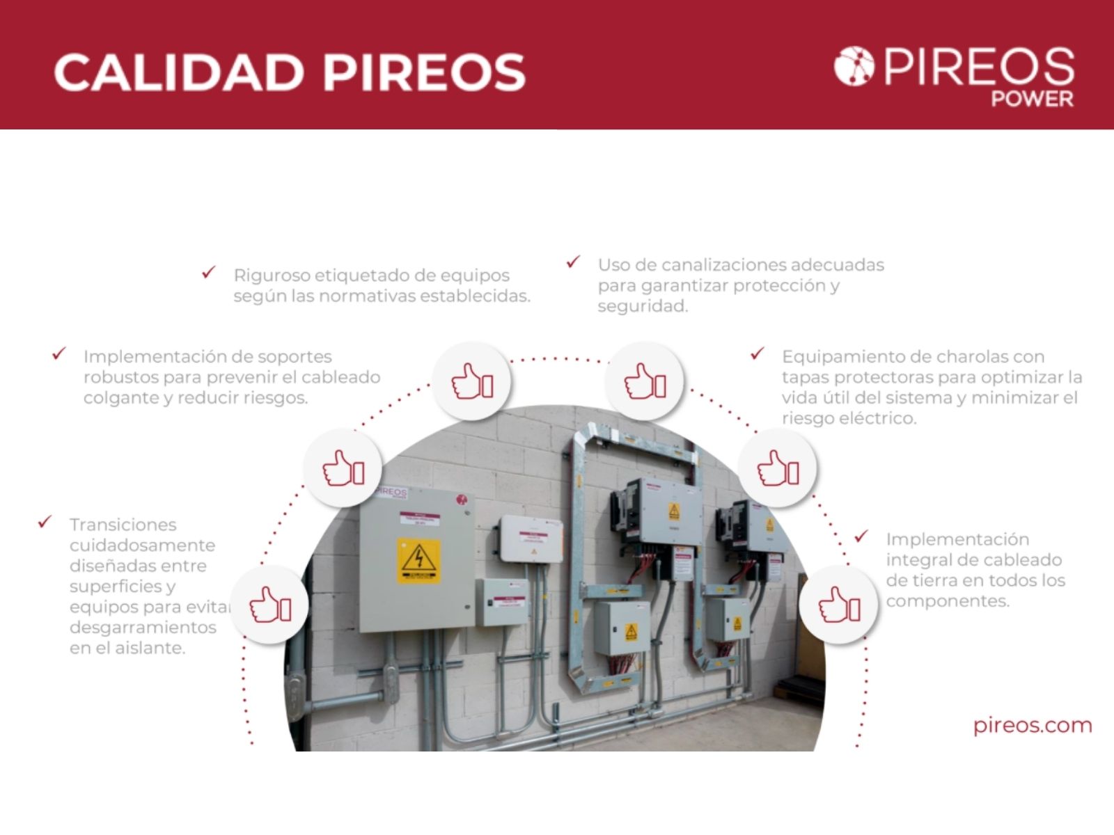 La implementación de cableado de tierra con todos los componentes es un punto cable para garantizar la calidad de tu sistema