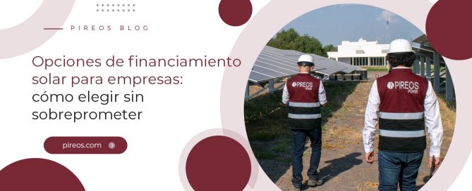 Estacionamiento techado con paneles solares (carport solar) ilustrando opciones de financiamiento solar para empresas y proyectos industriales de Pireos Power.